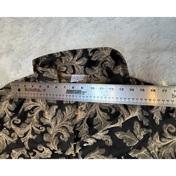 C.M.C. by Color Me Cotton Women's Size Small Paisley Blazer Jacket Black Brown - Picture 5 of 10